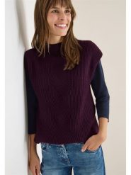 Cecil Bezrękawnik w kolorze fioletowym rozmiar: S. Różowe swetry Cecil, s, bez wzorów, bez ramiączek. Za 134.85 zł.