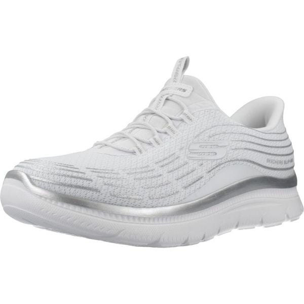 Buty SKECHERS PLUS SOFT LUSTER Biały. Białe trekkingi Skechers, z syntetyku, trekkingowe. Za 293.99 zł.