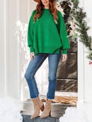 Milan Kiss Sweter w kolorze zielonym rozmiar: L. Zielone swetry Milan Kiss, l, bez wzorów, bez ramiączek. Za 153.71 zł.