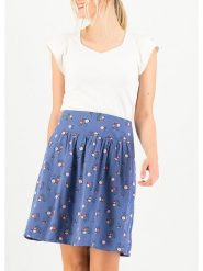 Blutsgeschwister Spódnica w kolorze niebiesko-jasnoróżowym rozmiar: XL. Niebieskie spódnice Blutsgeschwister, na imprezę, s, bez wzorów, z wiskozy, klasyczne, mini, rozkloszowane. Za 123.25 zł.