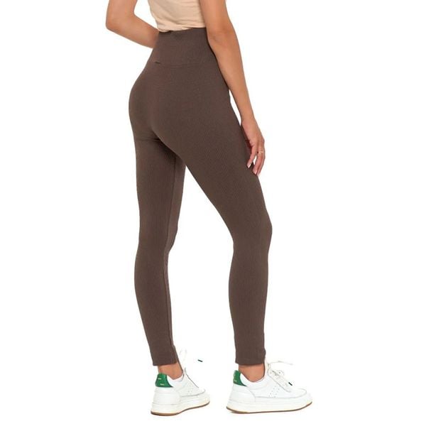 Brązowe Damskie Legginsy Moraj. Brązowe legginsy Moraj, m, bez wzorów, prążkowane, z podwyższonym stanem. Za 39.99 zł.