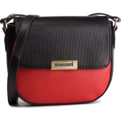 Torebka MONNARI - BAG2820-005 Red Witch Black. Czarne listonoszki Monnari, bez wzorów, ze skóry ekologicznej, eleganckie, bez dodatków. W wyprzedaży za 119.00 zł.