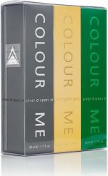 COLOUR ME 50ml Triple Packs HOMME SILVER SPORT /GOLD/GREEN woda perfumowana męska. Perfumy męskie Colour Me. Za 125.80 zł.