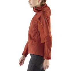 Kurtka turystyczna Abisko Lite Trekking Jacket W - pomarańczowa. Czerwone kurtki narciarskie Fjällräven, m, bez wzorów, z materiału, bez kaptura, narciarskie. W wyprzedaży za 942.40 zł.