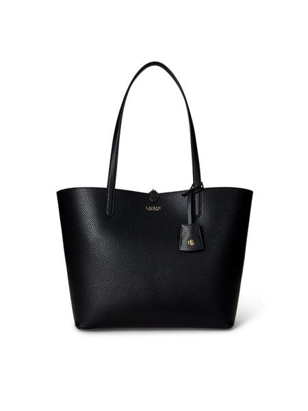 LAUREN RALPH LAUREN Torebka 431795329073 Czarny. Czarne shopper Lauren Ralph Lauren, bez wzorów, ze skóry, bez dodatków. Za 969.99 zł.