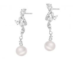 Kolczyki srebrne z perłami i cyrkoniami. Szare kolczyki Apart, z cyrkonią, srebrne. Za 249.00 zł.