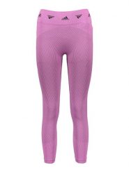 Adidas Legginsy sportowe "AK Brnd" w kolorze fioletowym rozmiar: L. Różowe legginsy Adidas, l, bez wzorów, z materiału, outdoorowe. Za 154.45 zł.