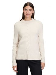 Betty Barclay Sweter w kolorze kremowym rozmiar: 38. Brązowe swetry Betty Barclay, bez wzorów, ze splotem, bez ramiączek. Za 219.95 zł.