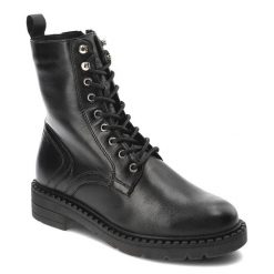 Czarne Botki Marco Tozzi Buty Ocieplane Damskie. Czarne botki Marco Tozzi, bez wzorów, ze skóry, bez obcasa, na obcasie, bez zapięcia. Za 349.00 zł.