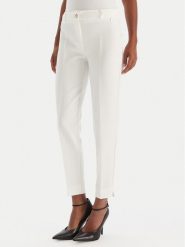 Maryley Spodnie materiałowe 25IB52Z/M17/43BC Biały Regular Fit. Białe spodnie materiałowe Maryley, m, bez wzorów, z materiału. Za 259.99 zł.