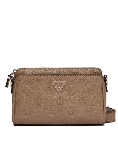 Guess Torebka Cresidia II Mini HWPD98 88720 Brązowy. Brązowe listonoszki Guess, z aplikacjami, ze skóry, bez dodatków. Za 549.99 zł.