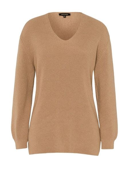 More & More Sweter w kolorze beżowym rozmiar: 38. Brązowe swetry More & More, bez wzorów, prążkowane, bez ramiączek. Za 44.61 zł.