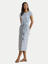 LAUREN RALPH LAUREN Sukienka codzienna 200P09120001 Niebieski jasny Slim Fit. Niebieskie sukienki Lauren Ralph Lauren, na co dzień, s, bez wzorów, z bawełny, bez kołnierzyka, bez ramiączek, proste. Za 989.99 zł.