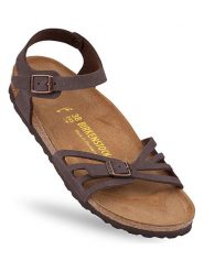 Birkenstock Sandały "Bali" w kolorze brązowym rozmiar: 38. Brązowe sandały Birkenstock, bez wzorów, klasyczne, z otwartym noskiem, bez obcasa, bez zapięcia. Za 322.73 zł.