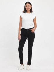 LTB Dżinsy "Molly M" - Slim fit - w kolorze czarnym rozmiar: W27/L38. Czarne jeansy LTB, l, z aplikacjami, z podwyższonym stanem. Za 79.21 zł.