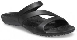 Klapki Dla Dorosłych Crocs Kadee II. Czarne klapki Crocs, bez wzorów, z materiału, bez obcasa. Za 119.99 zł.