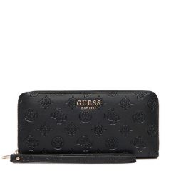 Duży Portfel Damski Guess. Czarne portfele Guess, z aplikacjami. Za 289.99 zł.