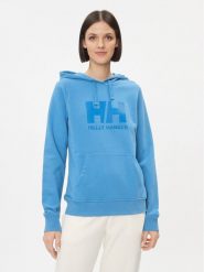 Helly Hansen Bluza Logo 33978 Niebieski Regular Fit. Niebieskie bluzy Helly Hansen, l, bez wzorów, z bawełny, bez kaptura. Za 239.99 zł.