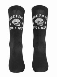 Skarpety rowerowe NORTHWAVE Ride Fast Die Last Sock czarny. Czarne skarpety Northwave, bez wzorów, z materiału. Za 73.99 zł.