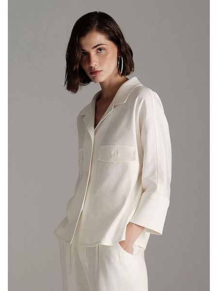 More & More Bluzka w kolorze kremowym rozmiar: 42. Brązowe bluzki More & More, bez wzorów, bez kołnierzyka, bez ramiączek. Za 269.95 zł.