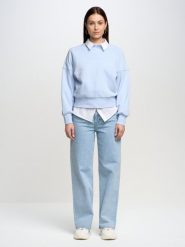 Bluza damska z nadrukiem 3d niebieska Jean 400. Niebieskie bluzy Big Star, l, bez wzorów, z bawełny, bez kaptura. W wyprzedaży za 139.99 zł.