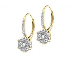 Kolczyki z żółtego i białego złota z brylantami - 0,83 ct - próba 585. Białe kolczyki Apart, z brylantem, złote. Za 12,990.00 zł.