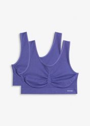 Bezszwowy biustonosz bustier z kolekcji Feel Comfort (2 szt.). Czarne biustonosze bonprix, bez wzorów. Za 89.99 zł.