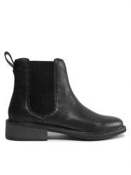 Clarks Sztyblety Cologne Arlo 2 261747674 Czarny. Czarne botki Clarks, bez wzorów, ze skóry, bez obcasa, na płaskiej podeszwie, bez zapięcia. Za 629.99 zł.