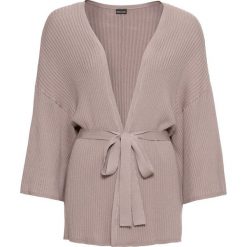 Sweter wiązany kimono bonprix brunatny. Swetry marki bonprix. Za 59.99 zł.
