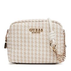 Torebka Guess. Białe listonoszki Guess, z aplikacjami, bez dodatków. Za 639.99 zł.