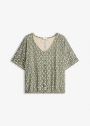 Koszulka oversize z miękkiej mieszanki wiskozy. Brązowe bluzki bonprix, bez wzorów, z wiskozy, bez kołnierzyka, bez ramiączek. Za 67.99 zł.