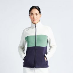 Polar żeglarski damski Tribord Sailing 100 ciepły. Szare swetry TRIBORD, l, bez wzorów, z dzianiny, bez ramiączek. Za 89.99 zł.
