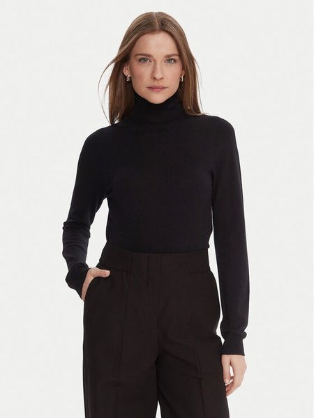 Kontatto Golf 3M0824C Czarny Regular Fit. Czarne golfy Kontatto, m, bez wzorów, z syntetyku, bez ramiączek. Za 169.99 zł.