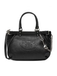 Juicy Couture Torebka CEO-BIJXT8992WVP Czarny. Czarne torebki klasyczne Juicy Couture, bez wzorów, z materiału, bez dodatków. Za 429.99 zł.