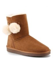 ISLAND BOOT Botki zimowe "Sherbrooke" w kolorze jasnobrązowym rozmiar: 36. Brązowe botki Island Boot, na zimę, bez wzorów, z materiału, bez obcasa, bez zapięcia. Za 165.99 zł.