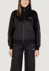 Bluza Kobieta GUESS ACTIVE OCTAVIA HIGH NECK FULL-ZIP SWE. Czarne bluzy sportowe Guess Active, m, z aplikacjami, z lycry, bez kaptura. Za 439.15 zł.