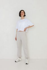 SPODNIE CELINE KAMIEŃ M - Flawless. Spodnie dresowe Flawless, m, bez wzorów, z bawełny. Za 299.00 zł.
