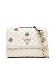 Guess Torebka Everlee Mini HWEG8 679780 Biały. Białe torebki klasyczne Guess, z aplikacjami, ze skóry, bez dodatków. Za 589.99 zł.
