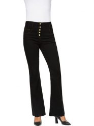 Heine Dżinsy - Slim fit - w kolorze czarnym rozmiar: 42. Czarne jeansy Heine, bez wzorów, z podwyższonym stanem. Za 70.41 zł.