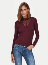ONLY Bluzka Tilde 15207788 Bordowy Stretch Fit. Czerwone bluzki Only, xs, bez wzorów, z wiskozy, bez kołnierzyka, bez ramiączek. Za 119.99 zł.