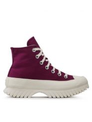 Converse Botki Chuck Taylor All Star Lugged 2.0 Hi A03701C Fioletowy. Fioletowe botki Converse, bez wzorów, z materiału, bez obcasa, na płaskiej podeszwie, bez zapięcia. Za 449.99 zł.