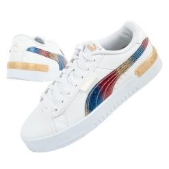 Buty sportowe damskie Puma Jada Olympic. Białe obuwie sportowe Puma, ze skóry ekologicznej, bez zapięcia, trekkingowe. Za 119.00 zł.