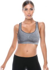 Active-fit Biustonosz sportowy w kolorze szarym rozmiar: M/L. Szare koszulki sportowe Active-fit, bez wzorów, z materiału, bez ramiączek, outdoorowe. Za 61.46 zł.