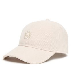 Czapka z daszkiem BOSS. Białe czapki Boss, bez wzorów. Za 259.99 zł.