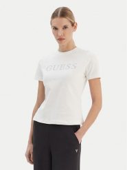 Guess T-Shirt V6RI20 J1314 Biały Regular Fit. Białe t-shirty Guess, l, z aplikacjami, z bawełny, bez kołnierzyka, bez ramiączek. Za 159.99 zł.