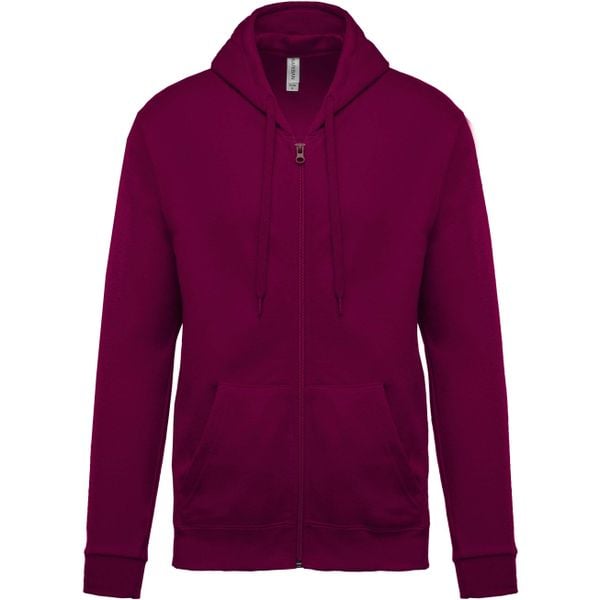 Bluza z kapturem na zamek Kariban Molleton. Czerwone bluzy KARIBAN, l, bez wzorów, z bawełny, z kapturem. Za 153.00 zł.