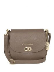 Anna Morellini Skórzana torebka "Iseppa" w kolorze szarobrązowym - 24 x 21 x 9 cm rozmiar: onesize. Brązowe torby na ramię Anna Morellini, bez wzorów, z materiału, na ramię, bez dodatków. Za 260.99 zł.