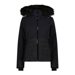Kurtka narciarska damska CMP 35W0266 Zip Hood. Czarne kurtki narciarskie CMP, bez wzorów, bez kaptura, narciarskie. Za 979.99 zł.