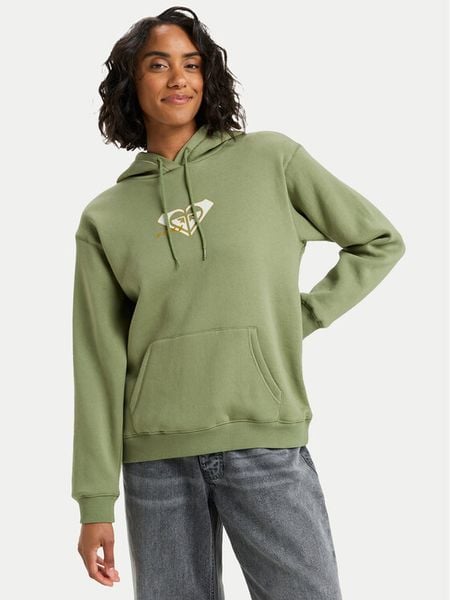 Roxy Bluza Vl Surf Stoked Hoodie Brushed ERJFT05028 Khaki Regular Fit. Brązowe bluzy Roxy, s, bez wzorów, z bawełny, bez kaptura. Za 229.99 zł.