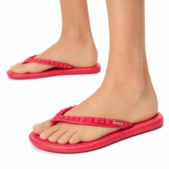 Japonki damskie Ipanema 27130 MEU SOL AD. Czerwone klapki Ipanema, bez wzorów, z materiału, bez obcasa. Za 39.00 zł.